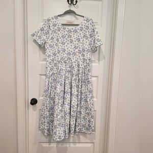 JessKae Blue Floral Print Dress, Size XXXL